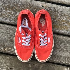 Orange Vans Lace up Shoes